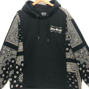 Dogs Supply by Snoop Dogg Black Bandana Print Hoodie Sweatshirt 3XL